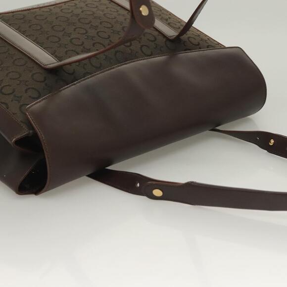 CELINE C Macadam Canvas Hand Bag Brown Gold - Picture 6 of 12